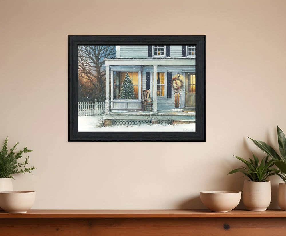 December Glow Black Framed Print Wall Art - Homeroots