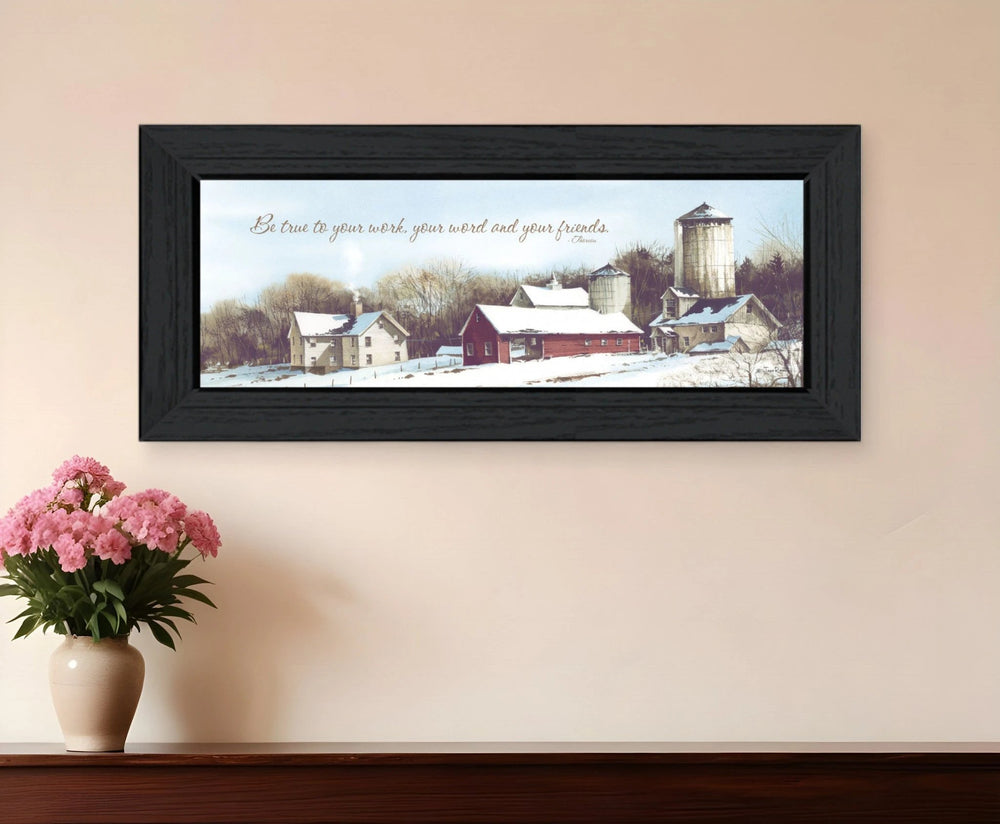Be TRUE Black Framed Print Wall Art - Homeroots