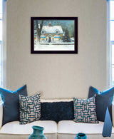 Snow Softly Falling 2 Black Framed Print Wall Art - Homeroots - Flyclothing LLC