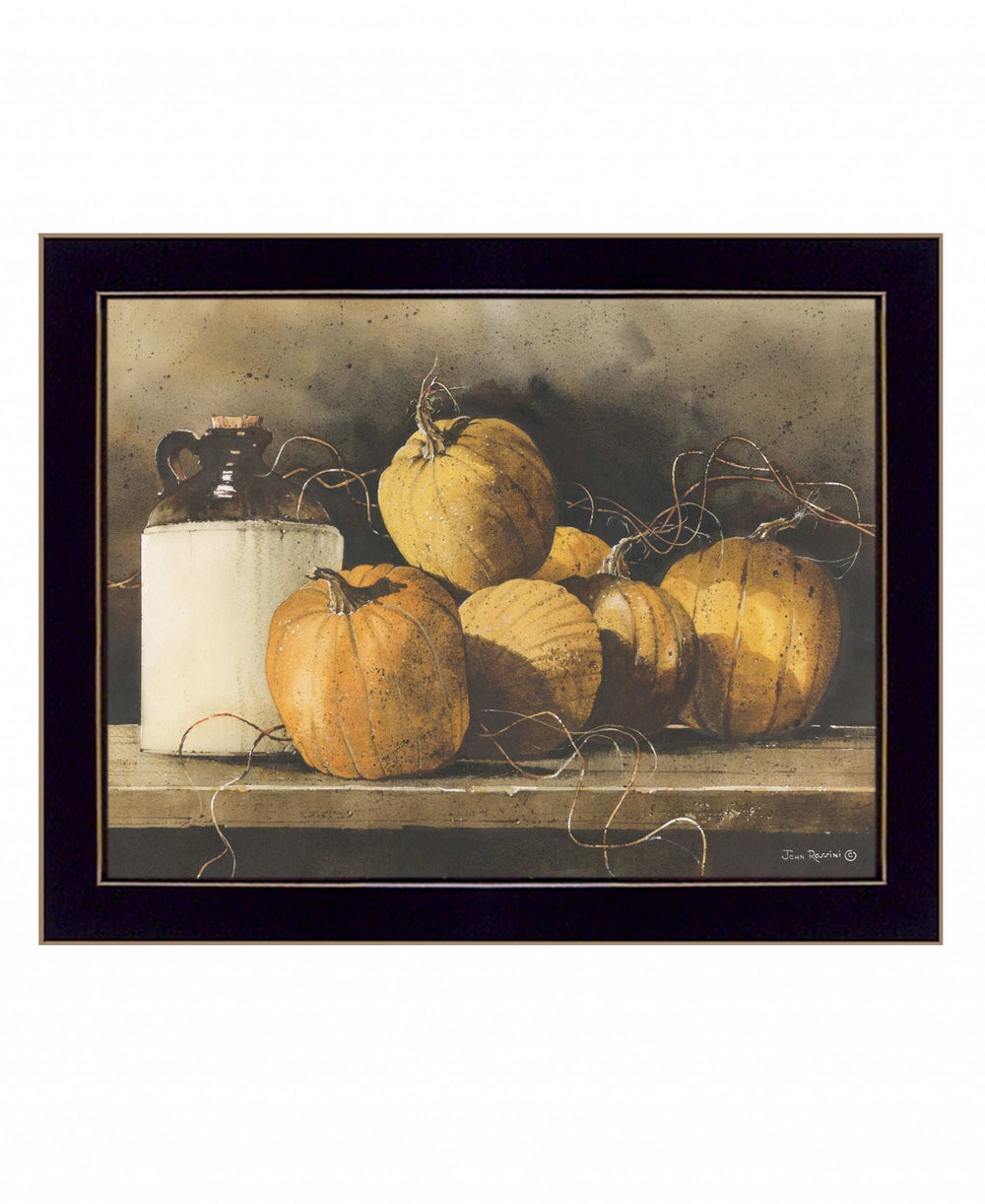 Jugs and Pumpkins 2 Black Framed Print Wall Art - Homeroots - Flyclothing LLC