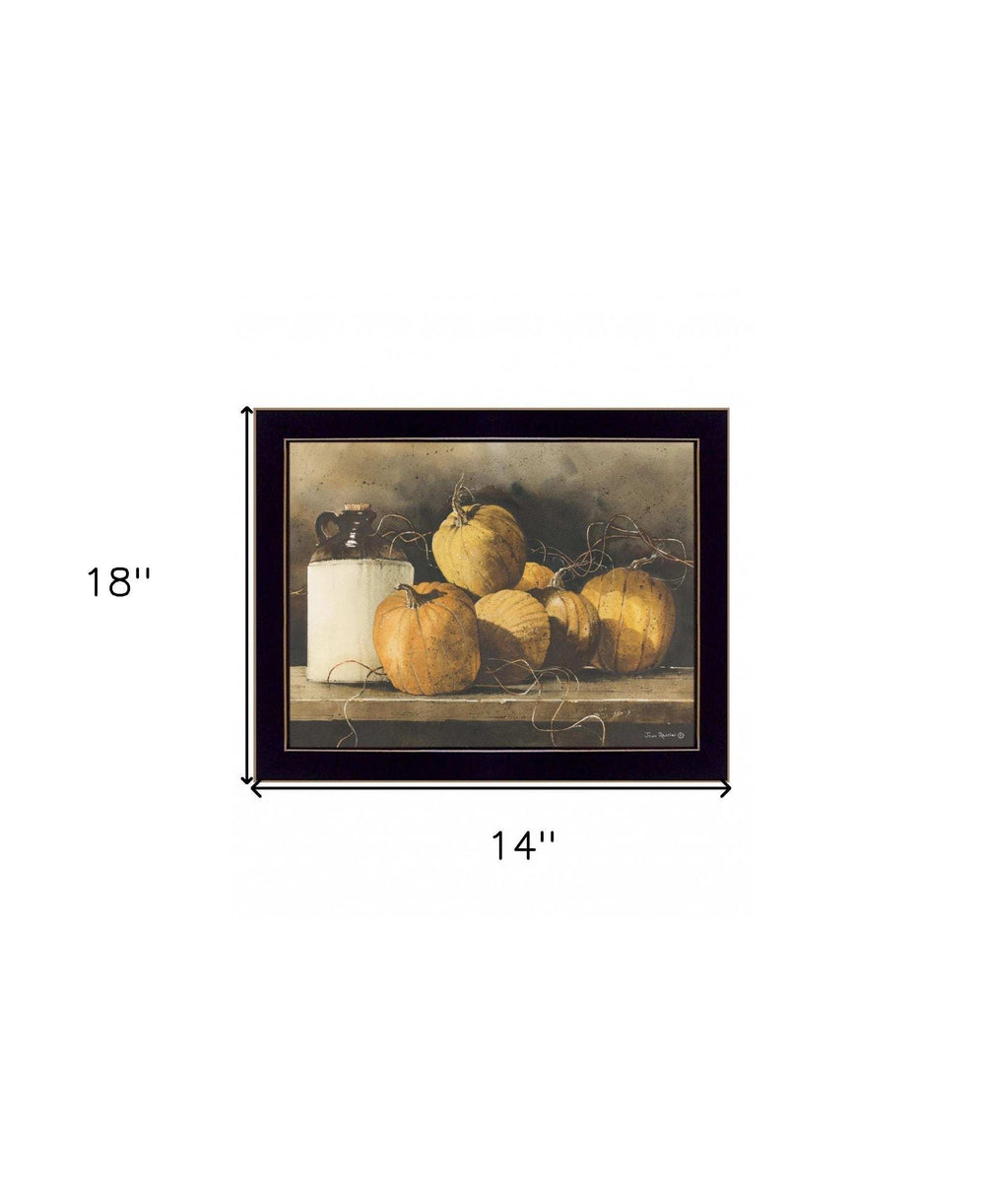 Jugs and Pumpkins 2 Black Framed Print Wall Art - Homeroots - Flyclothing LLC