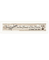 Kitchen is the Heart of the Home 13 White Framed Print Kitchen Wall Art - Homeroots - Flyclothing LLC