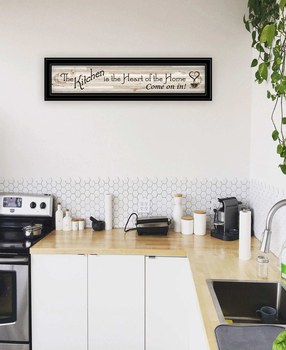 Kitchen is the Heart of the Home 14 Black Framed Print Kitchen Wall Art - Homeroots - Flyclothing LLC