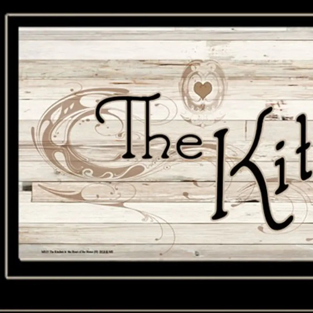Kitchen is the Heart of the Home 14 Black Framed Print Kitchen Wall Art - Homeroots - Flyclothing LLC