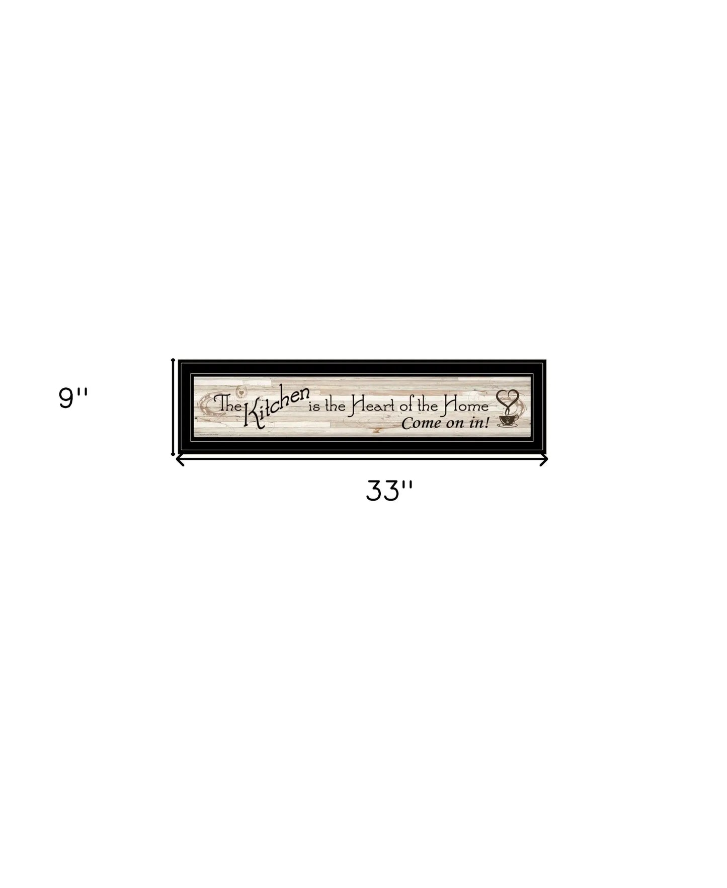 Kitchen is the Heart of the Home 14 Black Framed Print Kitchen Wall Art - Homeroots - Flyclothing LLC