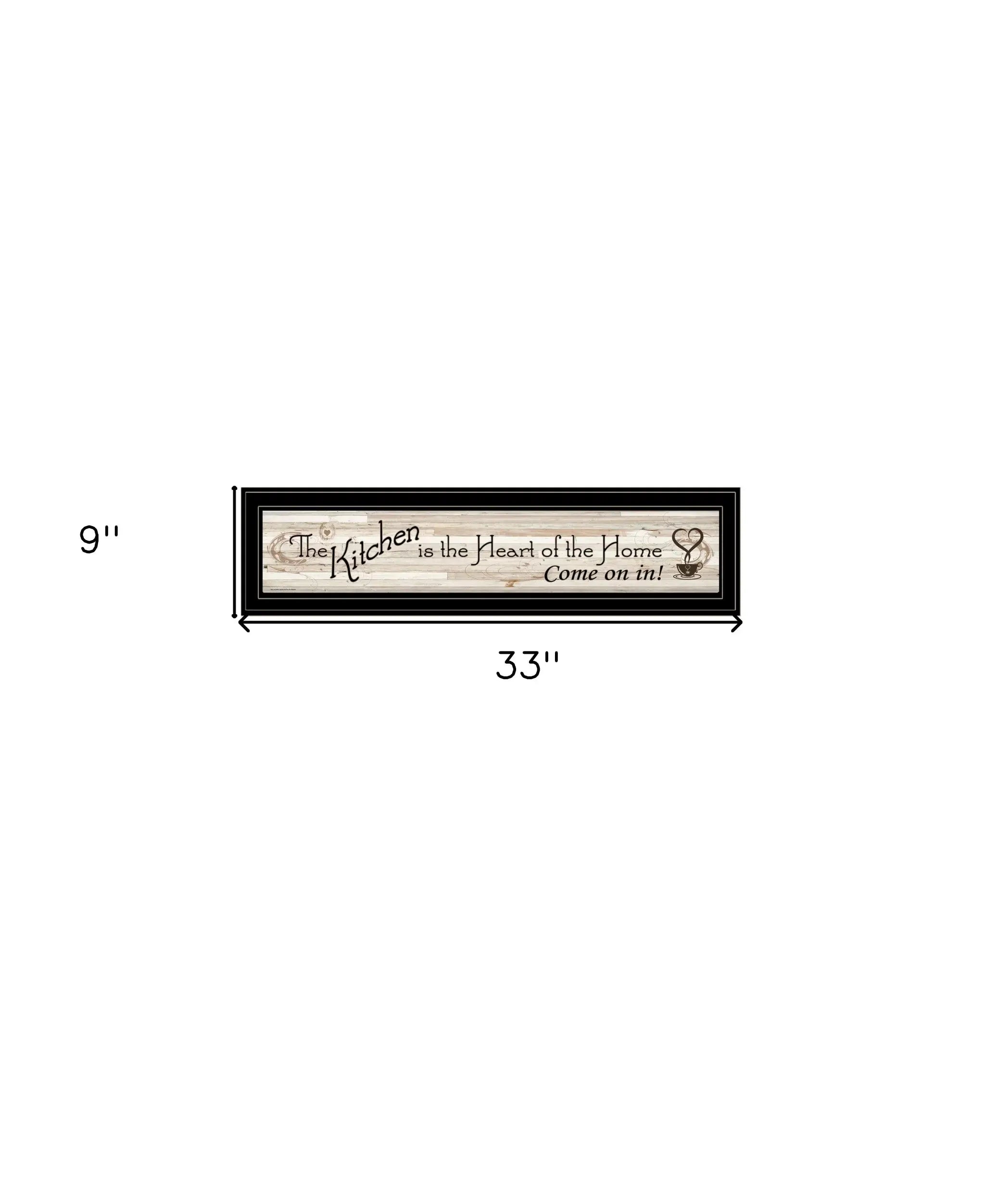 Kitchen is the Heart of the Home 14 Black Framed Print Kitchen Wall Art - Homeroots - Flyclothing LLC