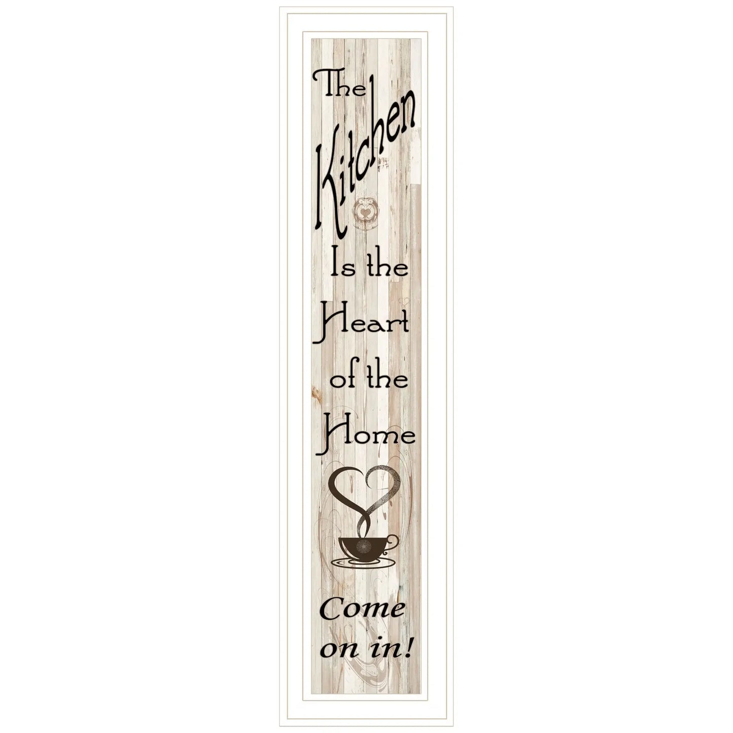 Kitchen is the Heart of the Home 15 White Framed Print Kitchen Wall Art - Homeroots - Flyclothing LLC