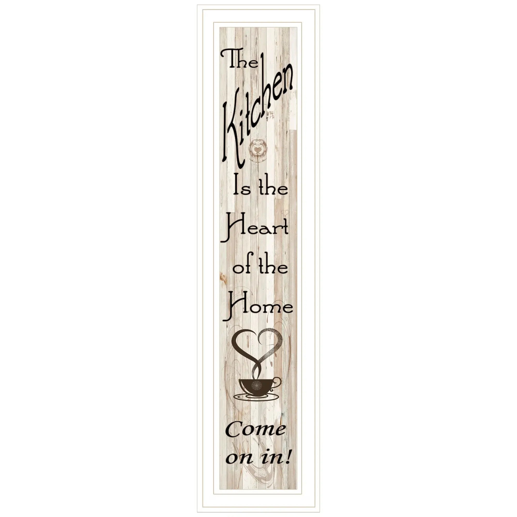 Kitchen is the Heart of the Home 15 White Framed Print Kitchen Wall Art - Homeroots - Flyclothing LLC