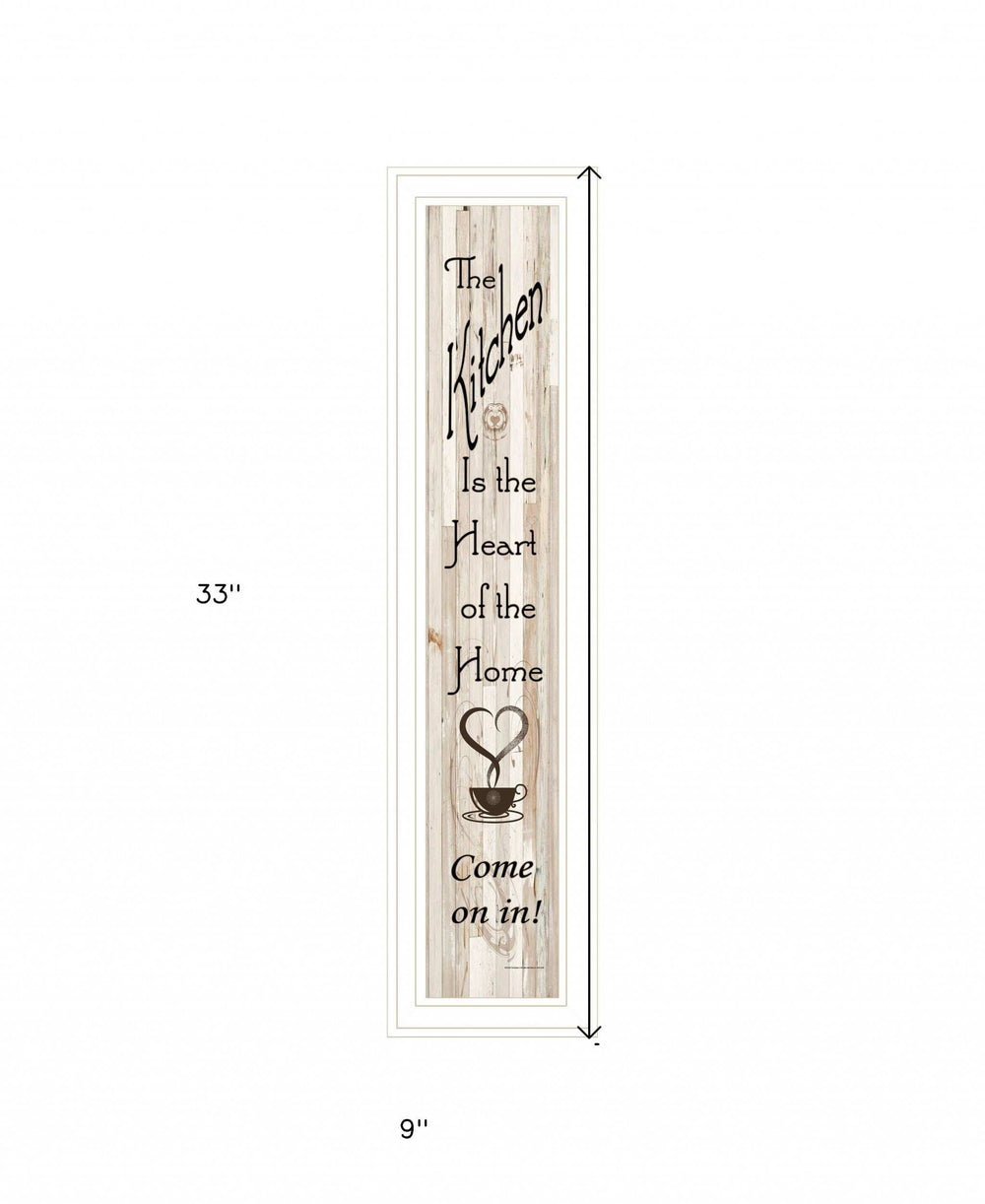 Kitchen is the Heart of the Home 16 White Framed Print Kitchen Wall Art - Homeroots - Flyclothing LLC