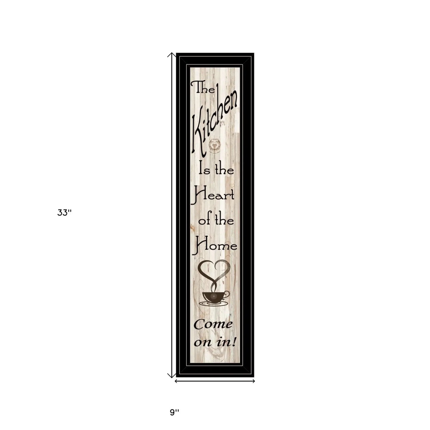 Kitchen is the Heart of the Home 18 Black Framed Print Kitchen Wall Art - Homeroots - Flyclothing LLC