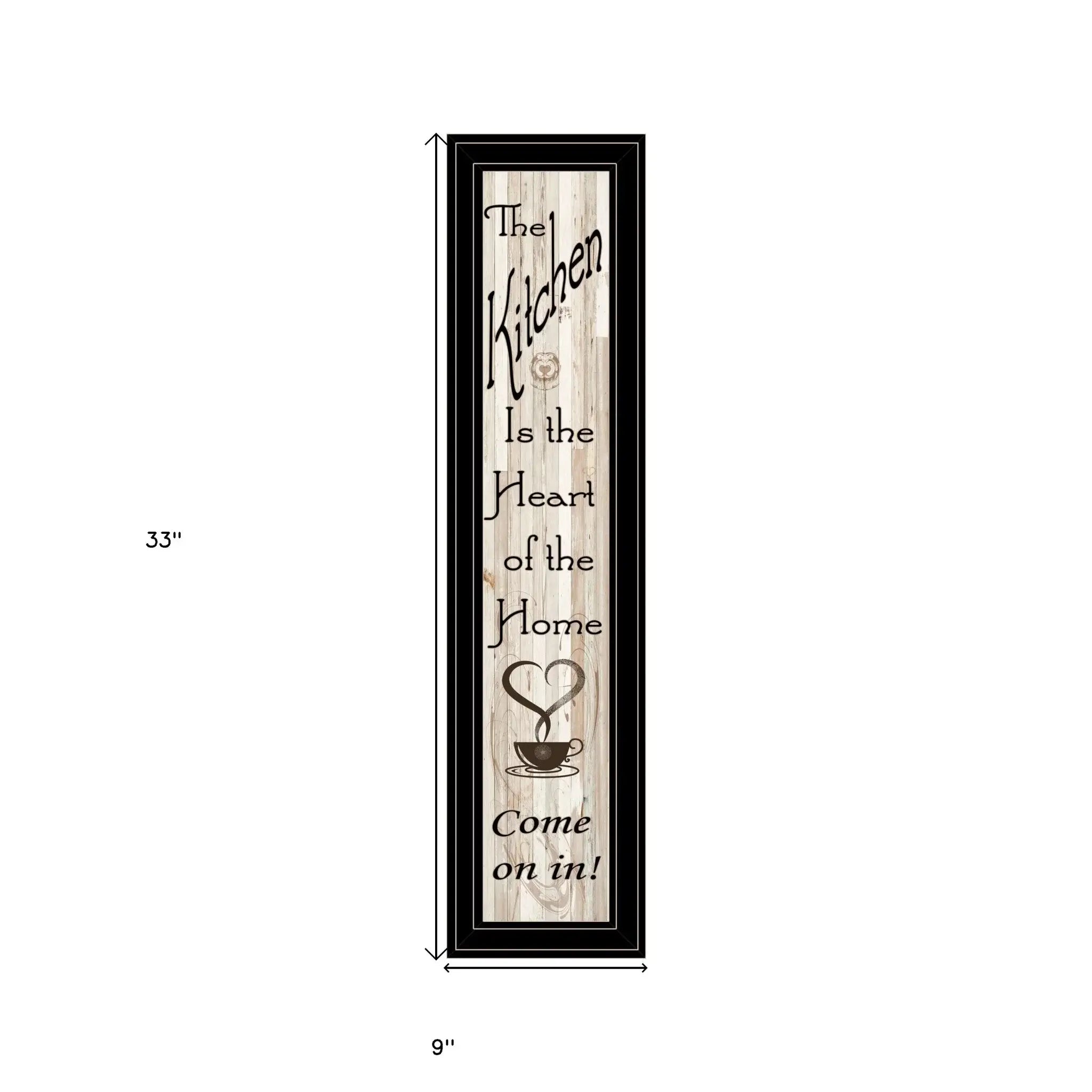 Kitchen is the Heart of the Home 18 Black Framed Print Kitchen Wall Art - Homeroots - Flyclothing LLC