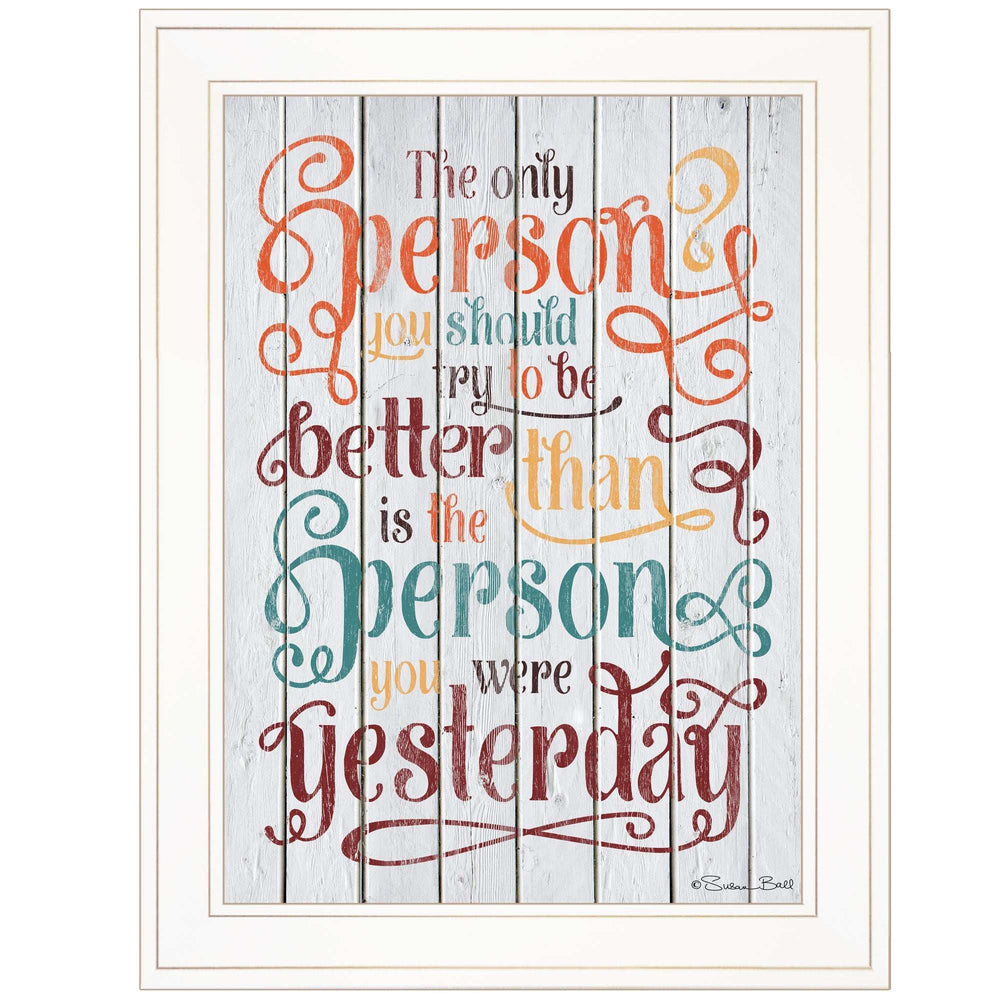 The Only Person 2 White Framed Print Wall Art - Homeroots - Flyclothing LLC