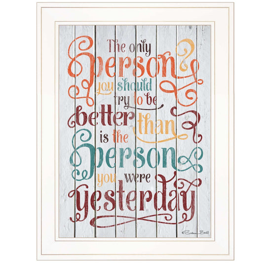The Only Person 2 White Framed Print Wall Art - Homeroots - Flyclothing LLC