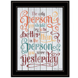 The Only Person 3 Black Framed Print Wall Art