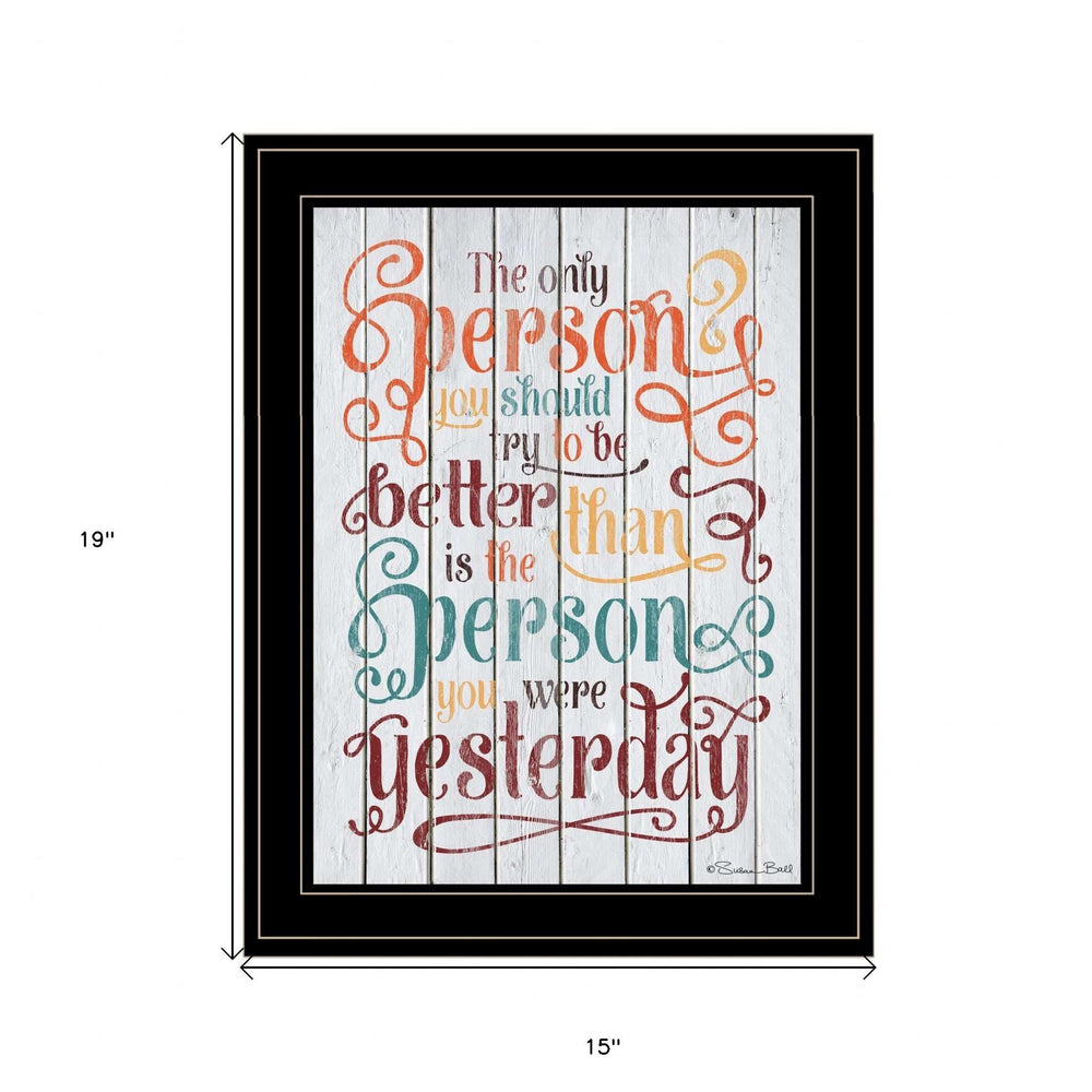 The Only Person 3 Black Framed Print Wall Art - Homeroots - Flyclothing LLC