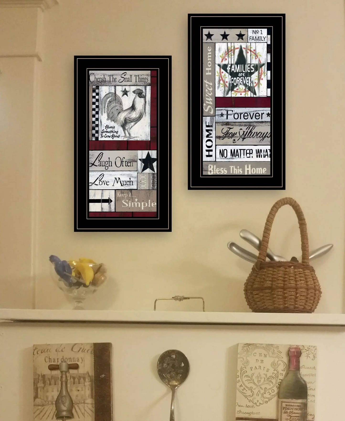Set Of Two Family Wisdom Black Framed Print Wall Art - Homeroots - Flyclothing LLC