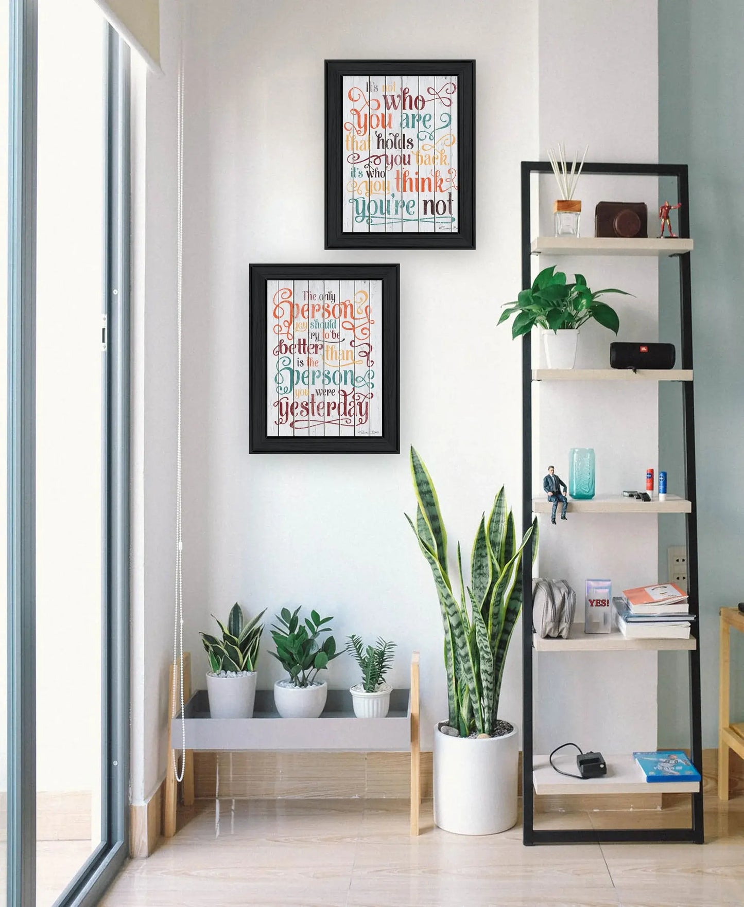 Set Of Two The Only Person Black Framed Print Wall Art - Homeroots - Flyclothing LLC