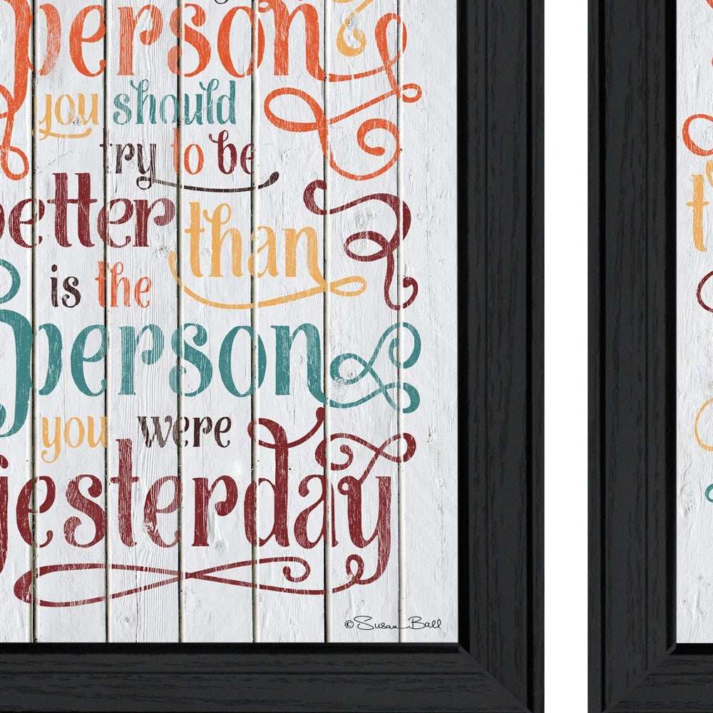 Set Of Two The Only Person Black Framed Print Wall Art - Homeroots - Flyclothing LLC