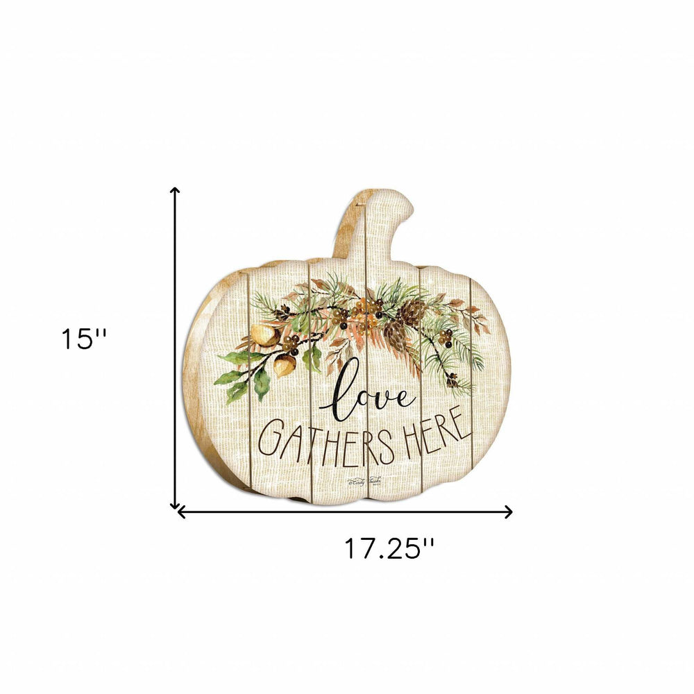 Love Gathers Here Unframed Print Wall Art - Homeroots - Flyclothing LLC