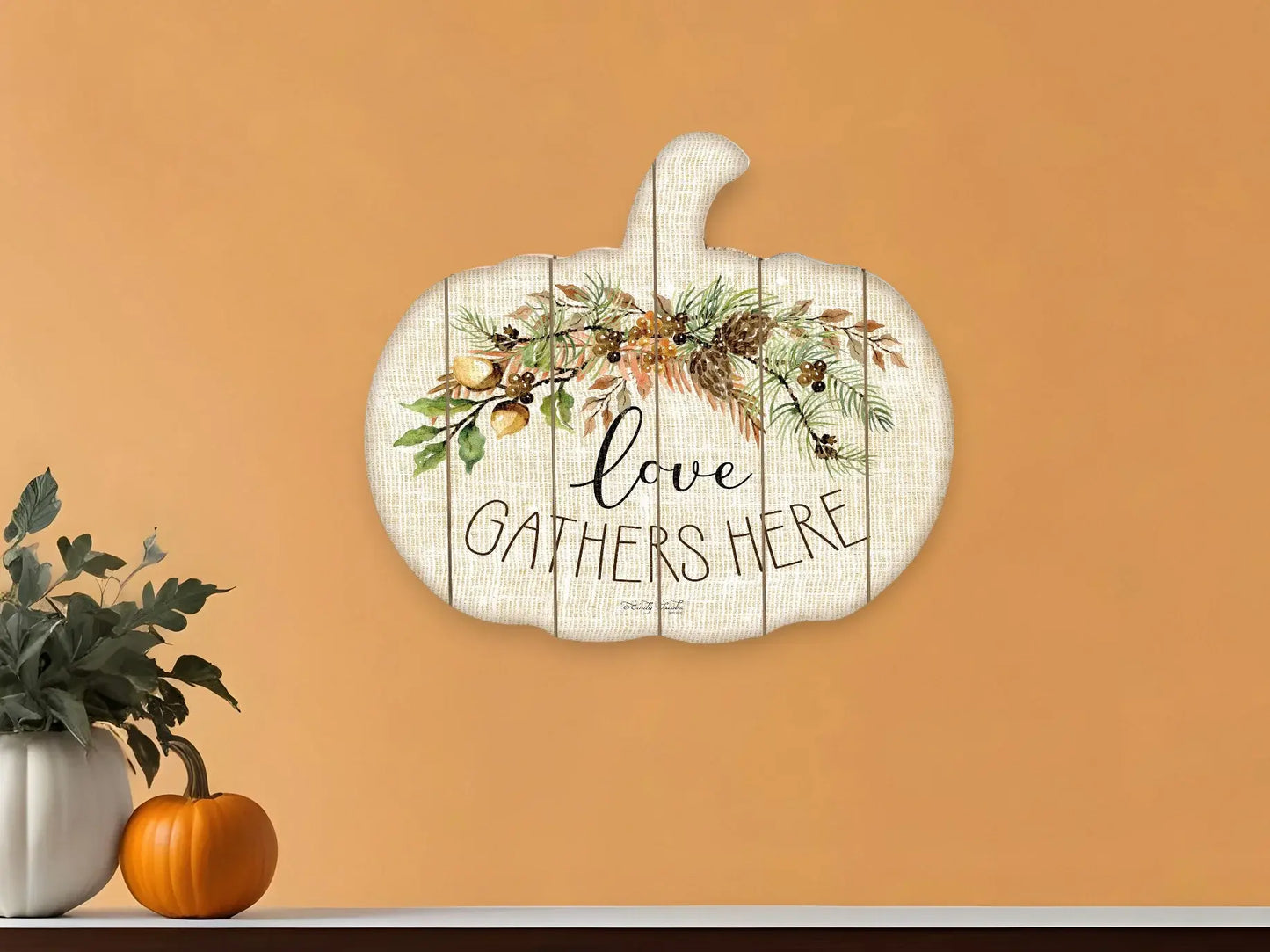 Love Gathers Here Unframed Print Wall Art - Homeroots - Flyclothing LLC