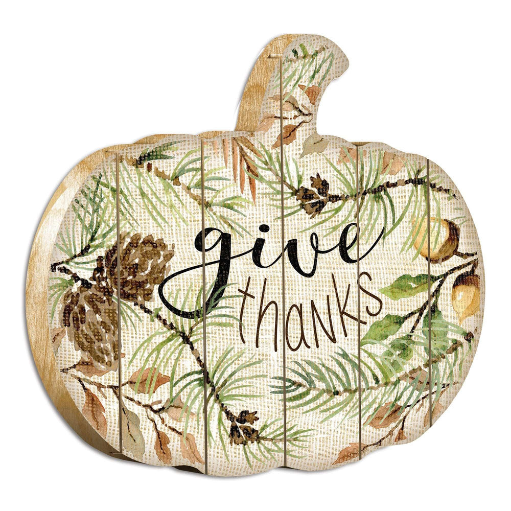 Give Thanks 1 Unframed Print Wall Art - Homeroots - Flyclothing LLC