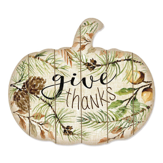 Give Thanks 1 Unframed Print Wall Art - Homeroots - Flyclothing LLC