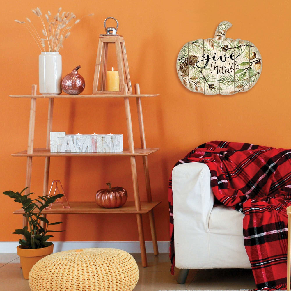 Give Thanks 1 Unframed Print Wall Art - Homeroots - Flyclothing LLC