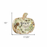 Give Thanks 1 Unframed Print Wall Art - Homeroots - Flyclothing LLC