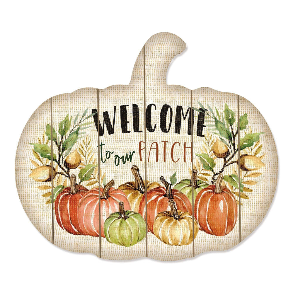 Welcome Pumpkin Wood Plank Wall Art - Homeroots - Flyclothing LLC