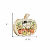Welcome Pumpkin Wood Plank Wall Art - Homeroots - Flyclothing LLC
