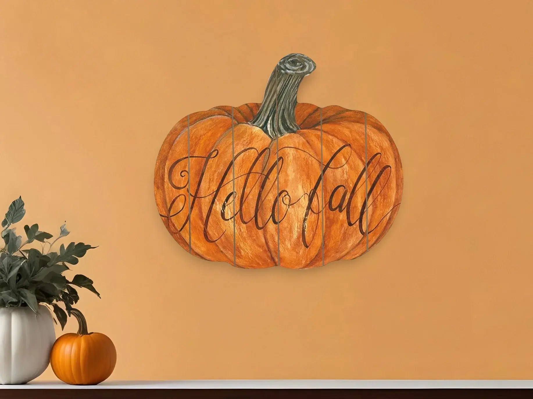 Hello Fall Unframed Print Wall Art - Homeroots - Flyclothing LLC