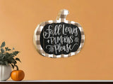 Fall Leaves and Pumpkins Please Unframed Print Wall Art - Homeroots - Flyclothing LLC