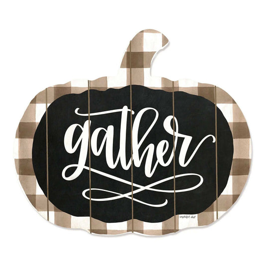 Gather Printed on a Pumpkin Unframed Print Wall Art - Homeroots - Flyclothing LLC