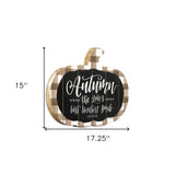 Autumn The Years Last Loveliest Smile Pumpkin Shape Wall Art - Homeroots