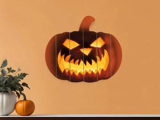 Fierce Pumpkin Face! Unframed Print Wall Art - Homeroots - Flyclothing LLC