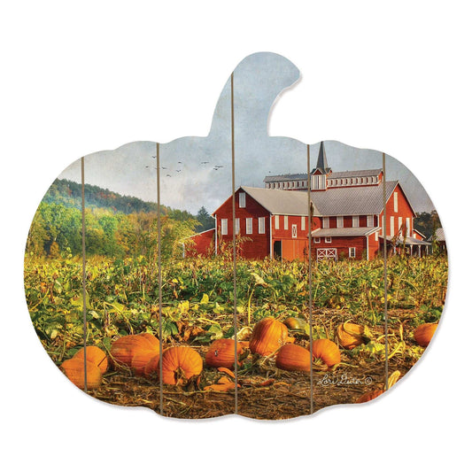 Red Barn Pumpkin Patch Unframed Print Wall Art - Homeroots - Flyclothing LLC