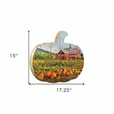 Red Barn Pumpkin Patch Unframed Print Wall Art - Homeroots - Flyclothing LLC