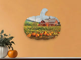 Red Barn Pumpkin Patch Unframed Print Wall Art - Homeroots - Flyclothing LLC