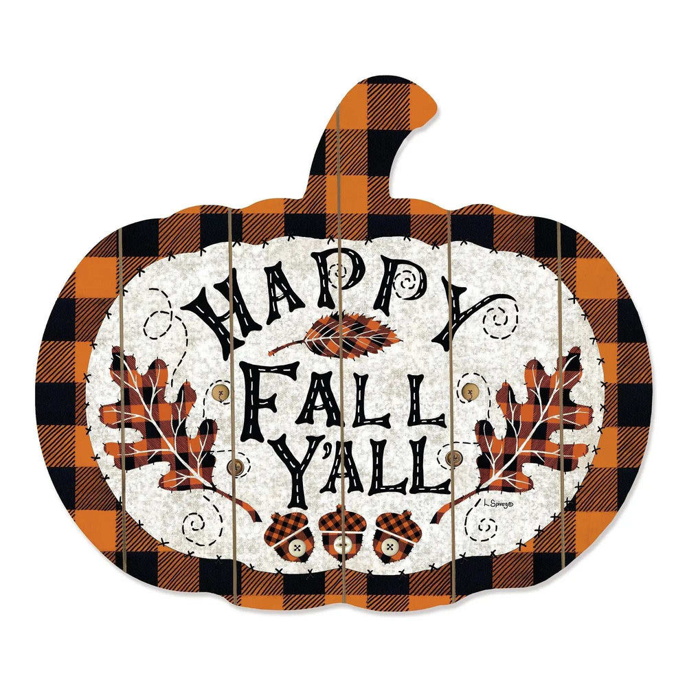 Happy Fall YAll Unframed Print Wall Art - Homeroots - Flyclothing LLC