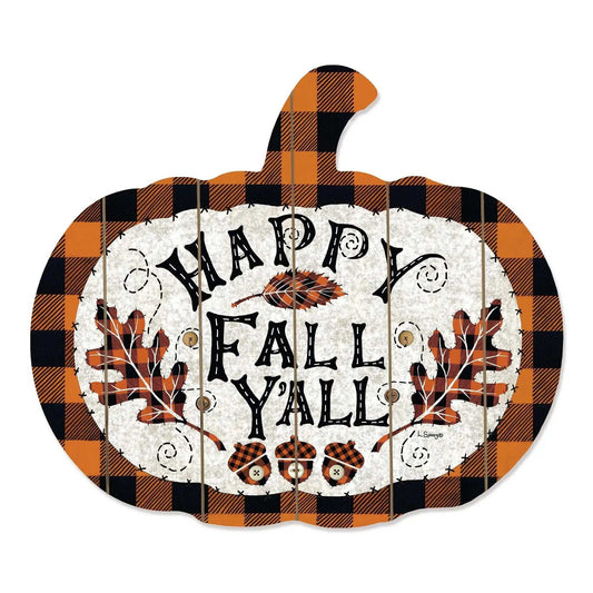 Happy Fall YAll Unframed Print Wall Art - Homeroots - Flyclothing LLC