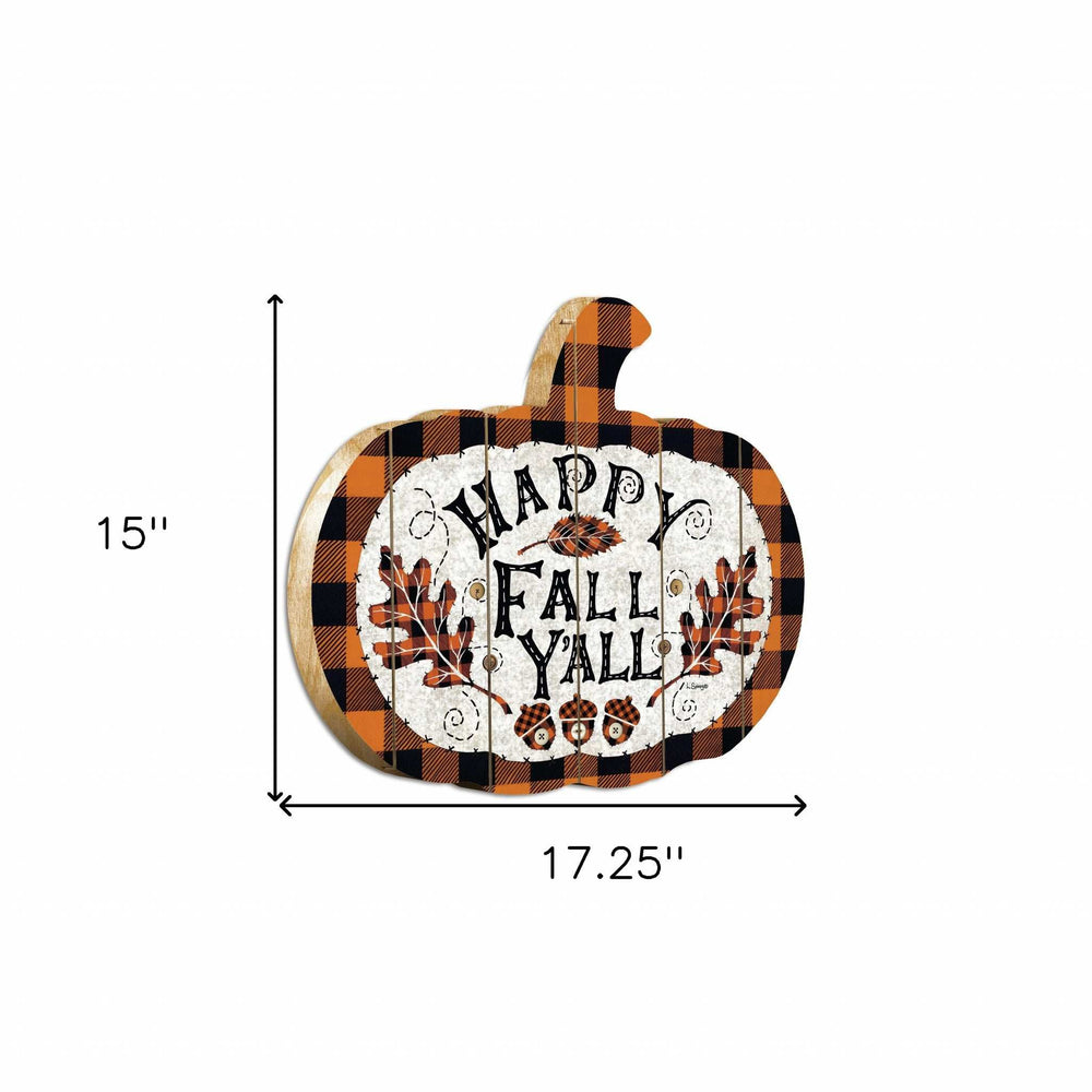 Happy Fall YAll Unframed Print Wall Art - Homeroots - Flyclothing LLC