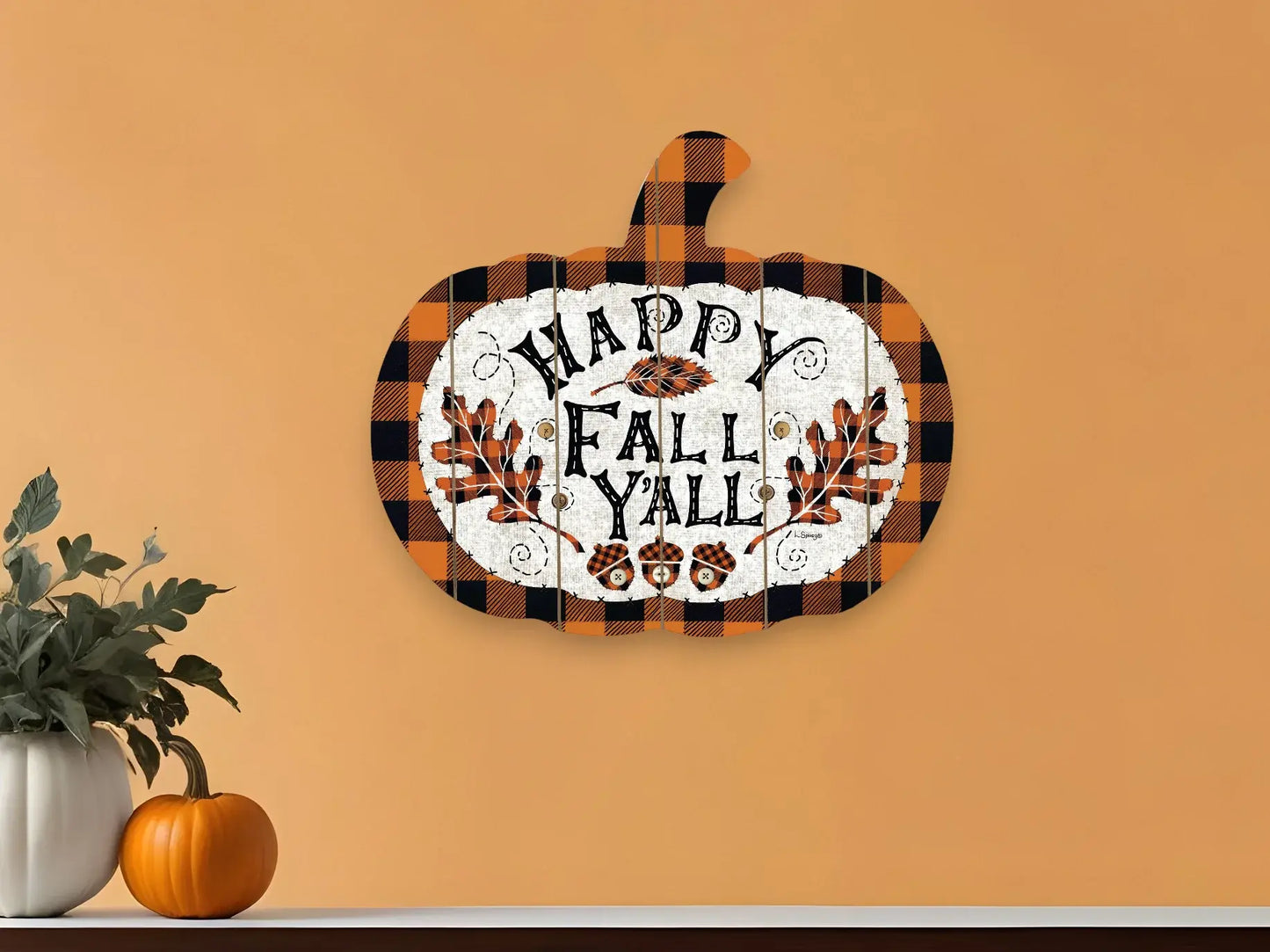 Happy Fall YAll Unframed Print Wall Art - Homeroots - Flyclothing LLC