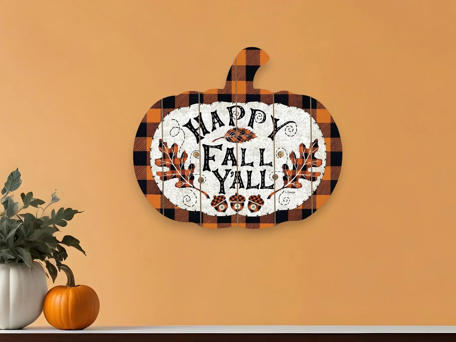 Happy Fall YAll Unframed Print Wall Art - Homeroots - Flyclothing LLC