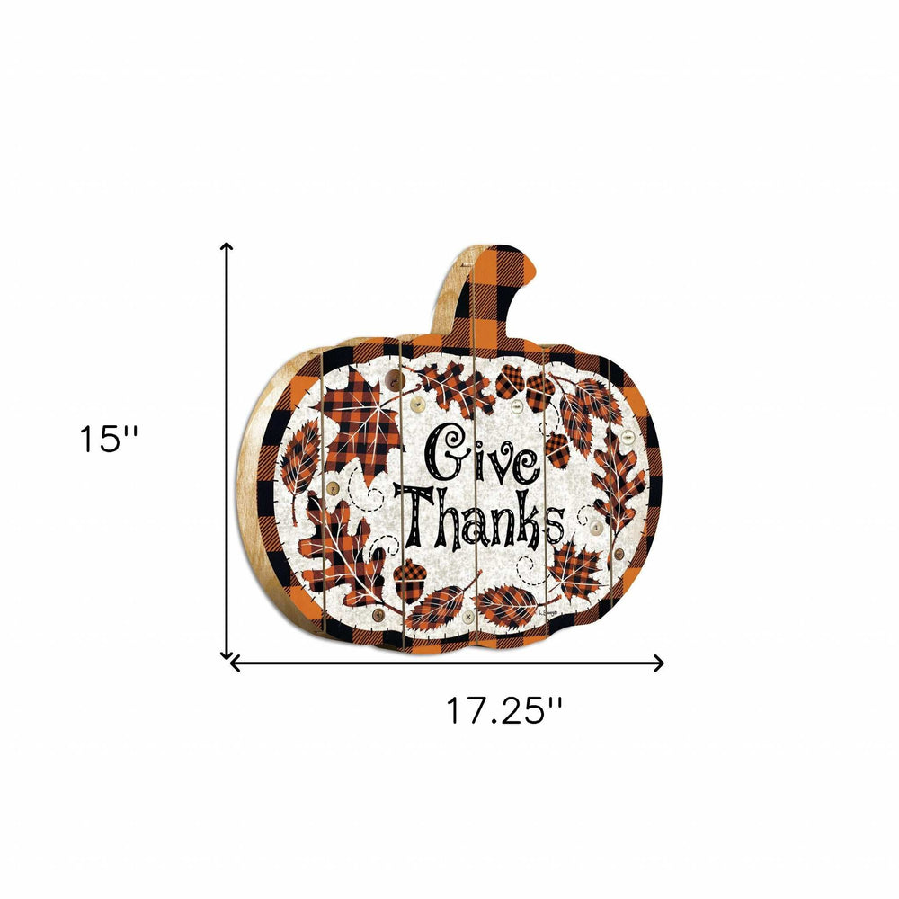 Give Thanks Unframed Print Wall Art - Homeroots - Flyclothing LLC