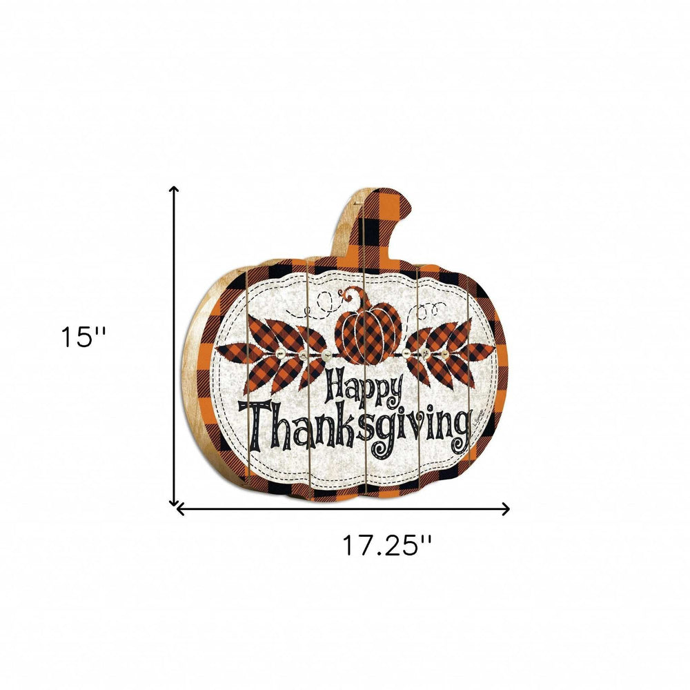 Happy Thanksgiving Unframed Print Wall Art - Homeroots - Flyclothing LLC