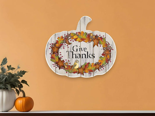 Give Thanks 3 Unframed Print Wall Art - Homeroots - Flyclothing LLC