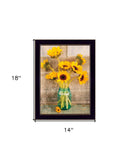 Country Sunflowers 1 Black Framed Print Wall Art - Homeroots - Flyclothing LLC