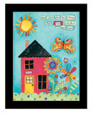 No Place Like Home 3 Black Framed Print Wall Art - Homeroots