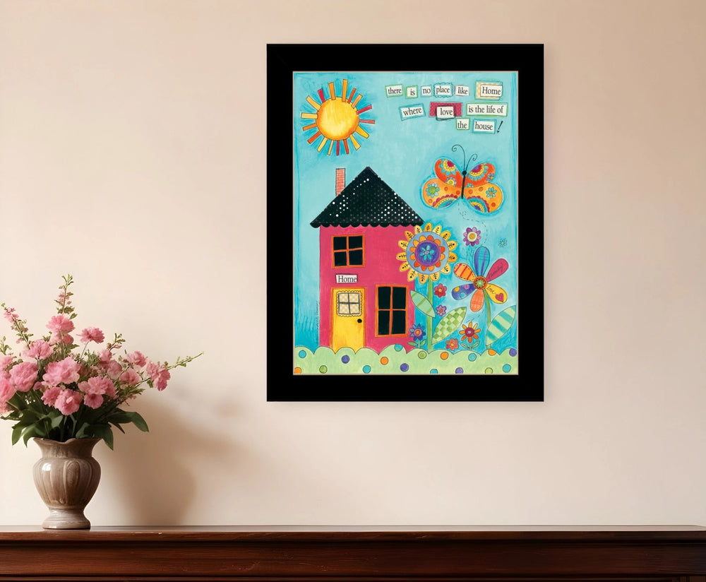 No Place Like Home 3 Black Framed Print Wall Art - Homeroots