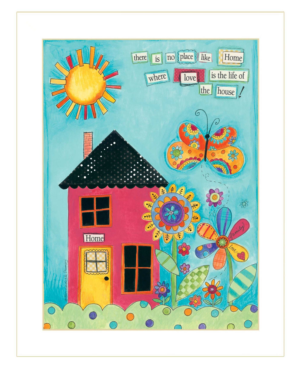 No Place Like Home 4 White Framed Print Wall Art - Homeroots - Flyclothing LLC